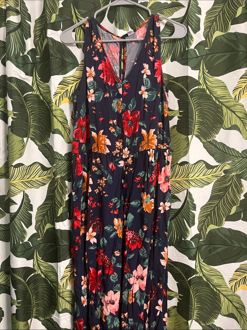 L navy romper